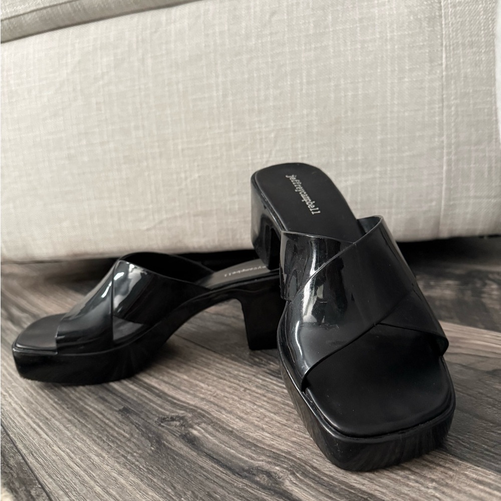 Jeffrey Campbell Black Patent Mules
